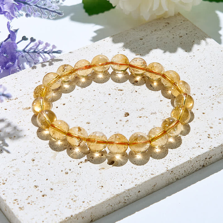 Bracciale Olivenorma con perline di citrino naturale da 6/10 mm 