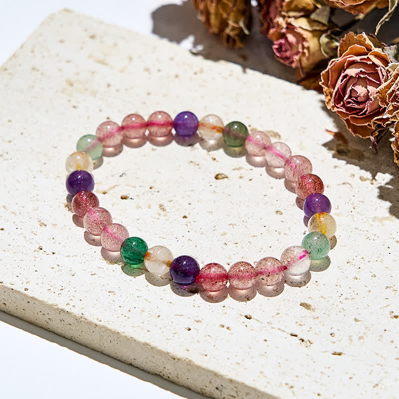 Bracciale Olivenorma in perle di tormalina naturale da 7 mm 