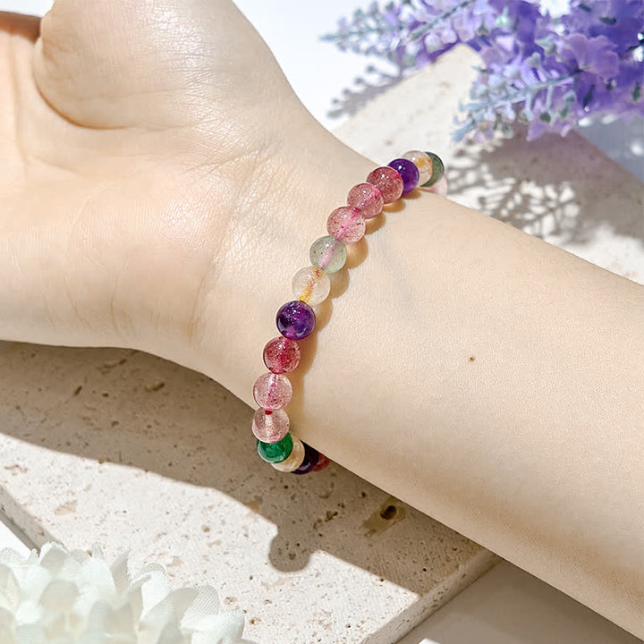 Bracciale Olivenorma con perline di tormalina naturale da 8 mm - image 1