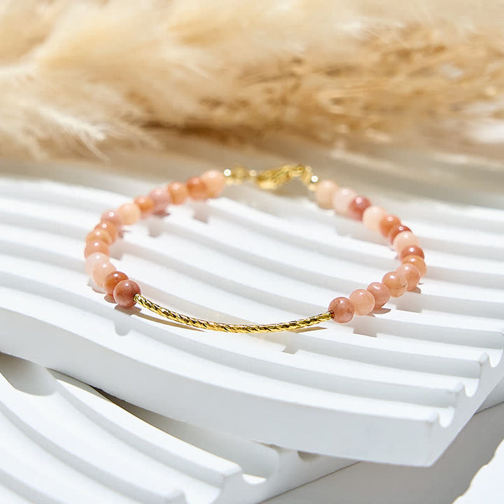 Bracciale Olivenorma in perline di rodocrosite naturale da 2 mm 