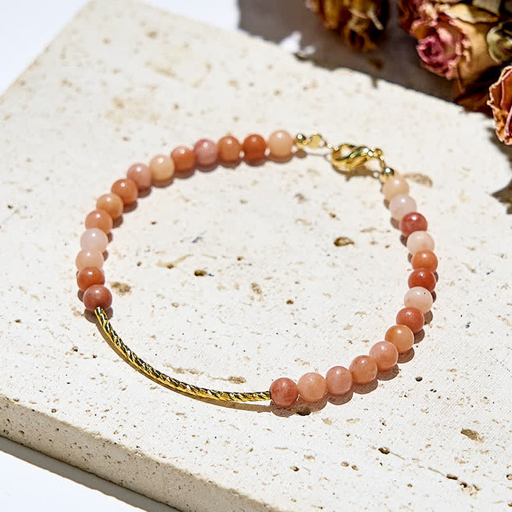 Bracciale Olivenorma in perline di rodocrosite naturale da 2 mm 