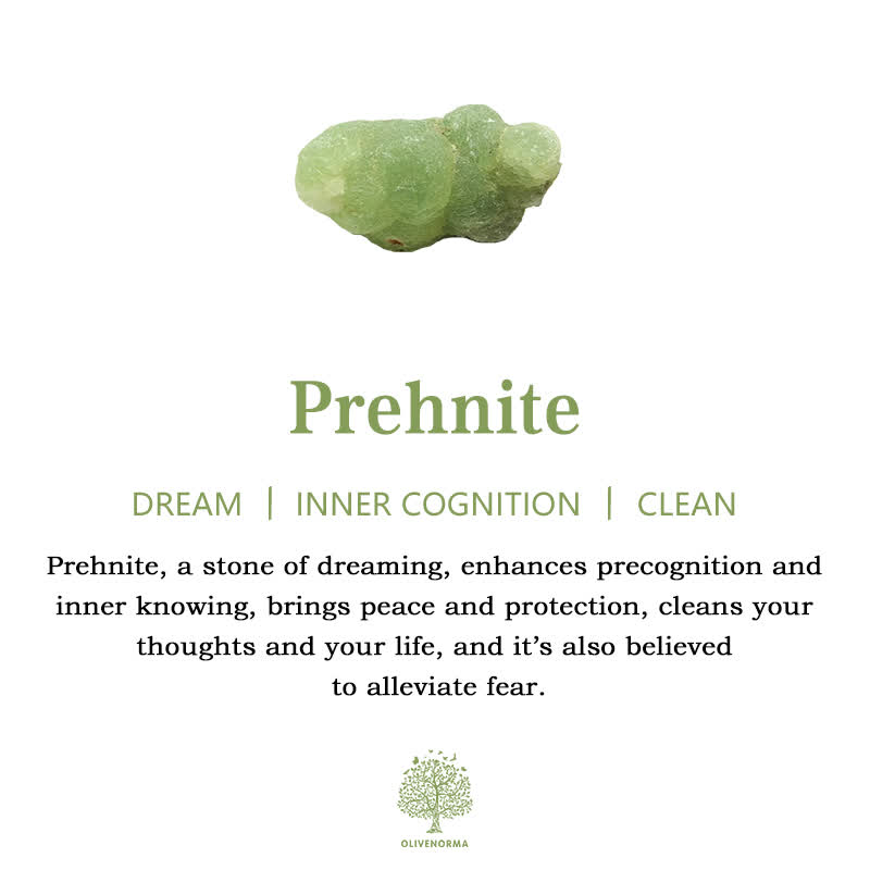 Bracciale Olivenorma in perline di prehnite avventurina verde naturale 