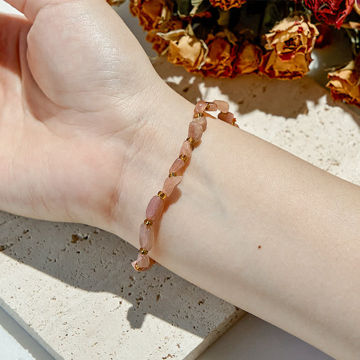 Bracciale di perline in pietra naturale del sole Olivenorma 