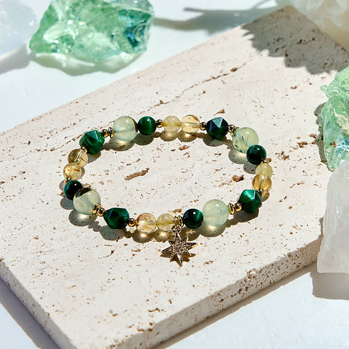 Bracciale Olivenorma Citrine Prehnite Verde Occhio di Tigre