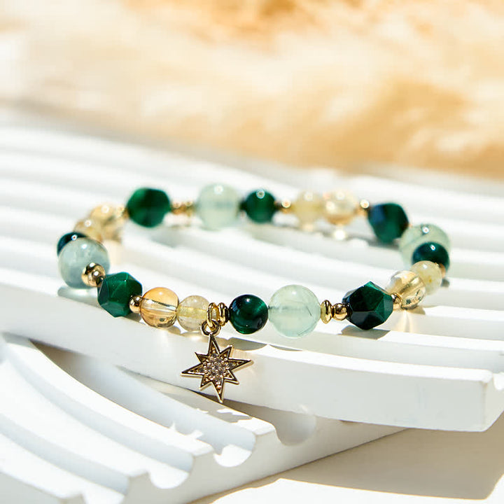 Bracciale Olivenorma Citrine Prehnite Verde Occhio di Tigre