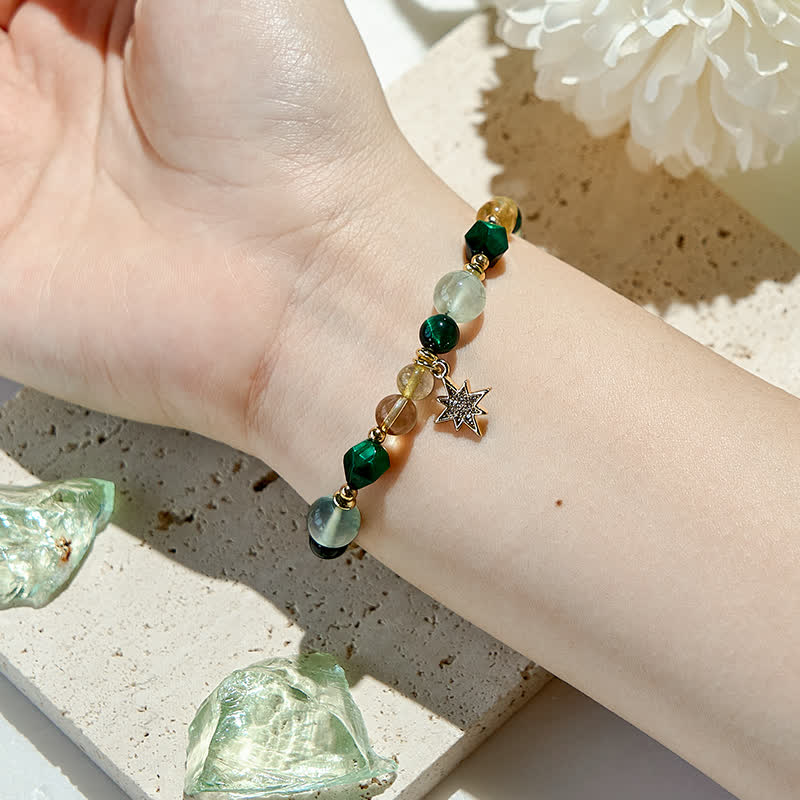 Bracciale Olivenorma Citrine Prehnite Verde Occhio di Tigre