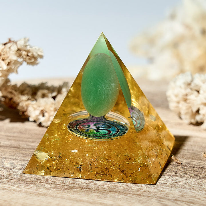 Olivenorma Moonstone Ambra Cristalli curativi Piramide di Orgone