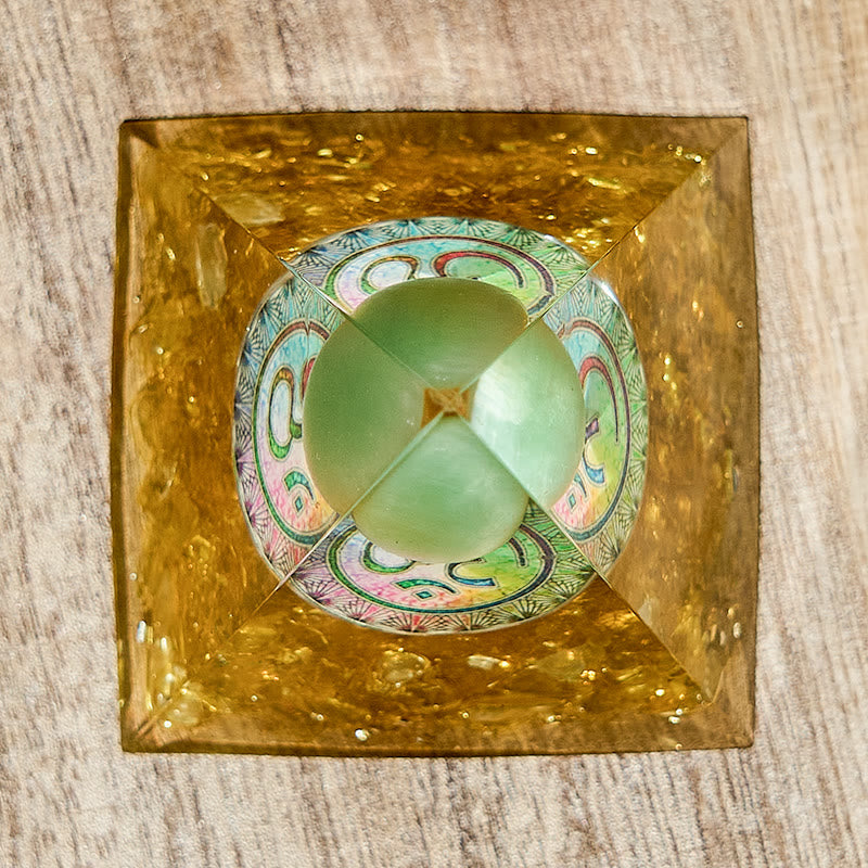 Olivenorma Moonstone Ambra Cristalli curativi Piramide di Orgone