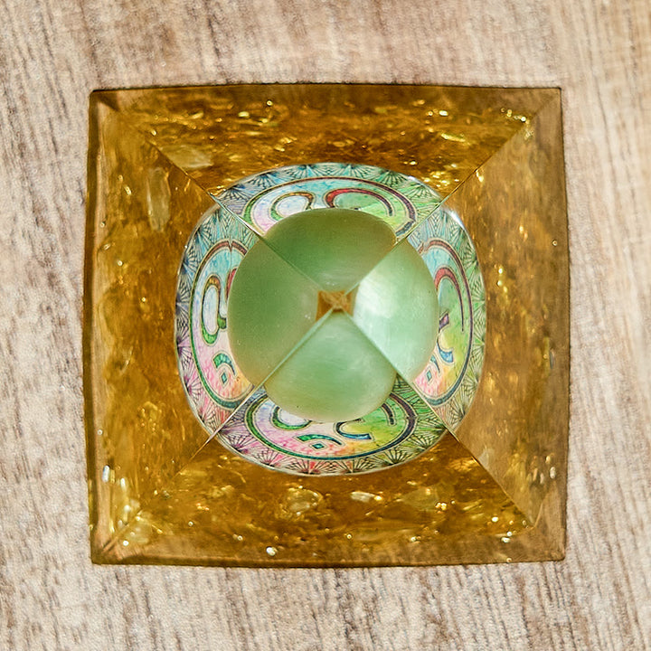 Olivenorma Moonstone Ambra Cristalli curativi Piramide di Orgone