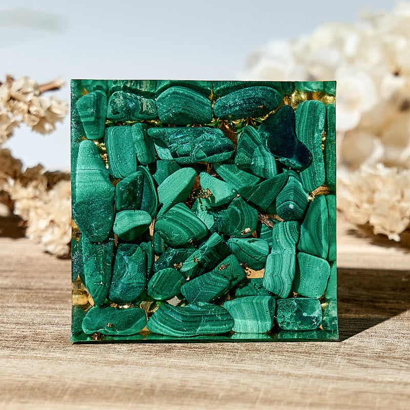 Olivenorma Malachite bilanciamento naturale guarigione chakra piramide organica