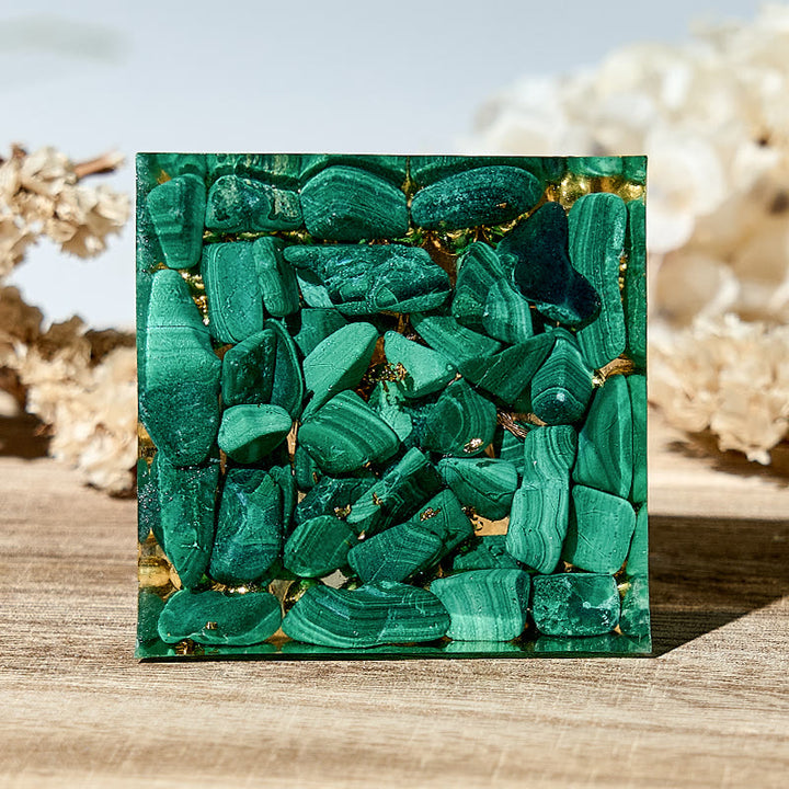 Olivenorma Malachite bilanciamento naturale guarigione chakra piramide organica