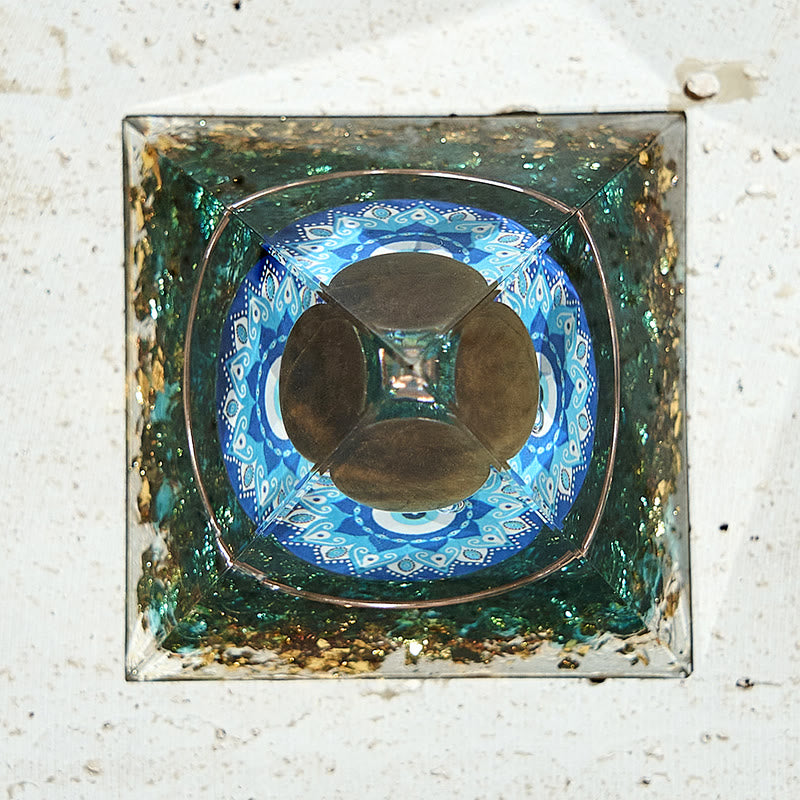 Olivenorma Simbolo Malocchio Pietra preziosa Protezione Piramide Orgone