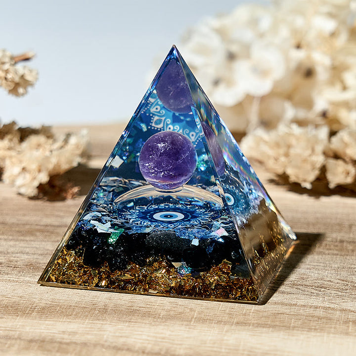Simbolo del malocchio Olivenorma Piramide di Orgone di guarigione in pietra naturale