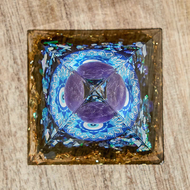 Simbolo del malocchio Olivenorma Piramide di Orgone di guarigione in pietra naturale