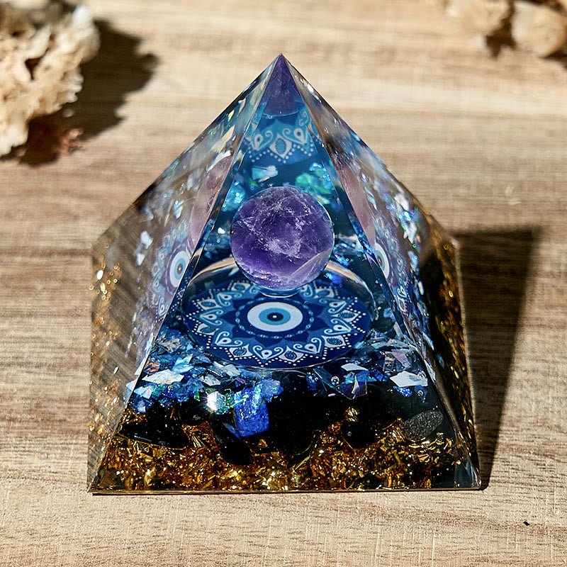 Simbolo del malocchio Olivenorma Piramide di Orgone di guarigione in pietra naturale