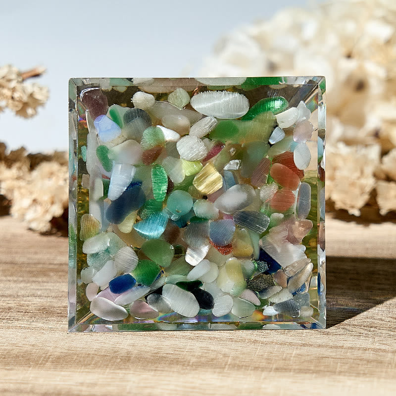 Olivenorma Albero della Vita Peridoto Cristallo Curativo Orgone Piramide