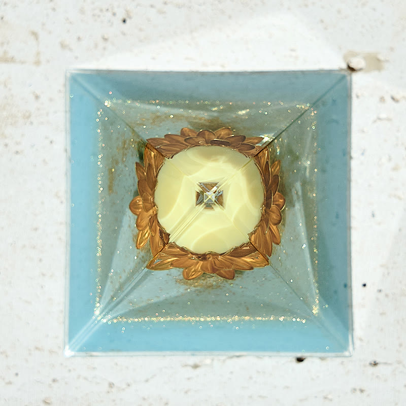 Torre energetica di loto di giada gialla Olivenorma Orgone Pyramid