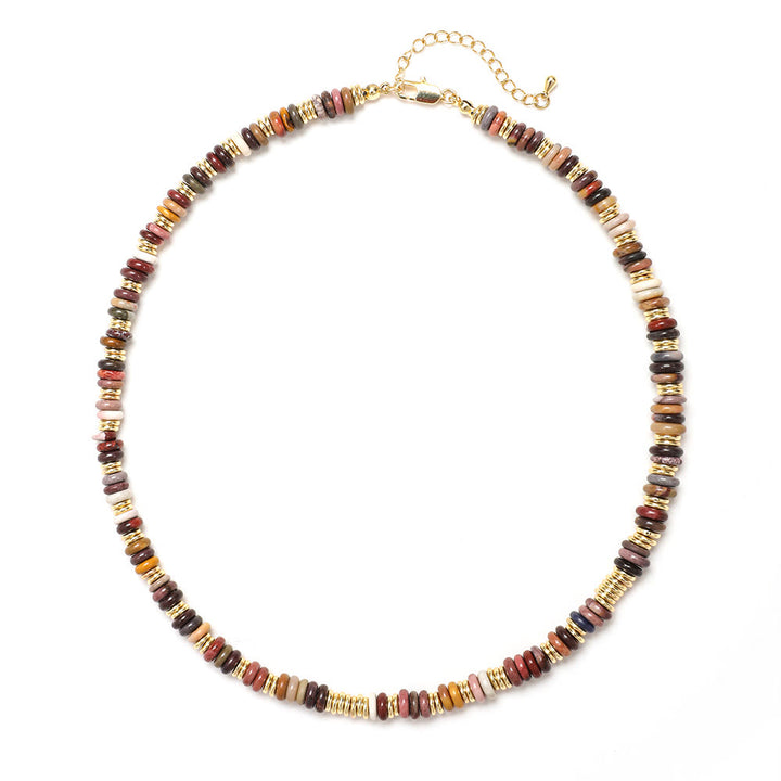 Collana di perline con pietre preziose Olivenorma Boho Sole Luna Stella