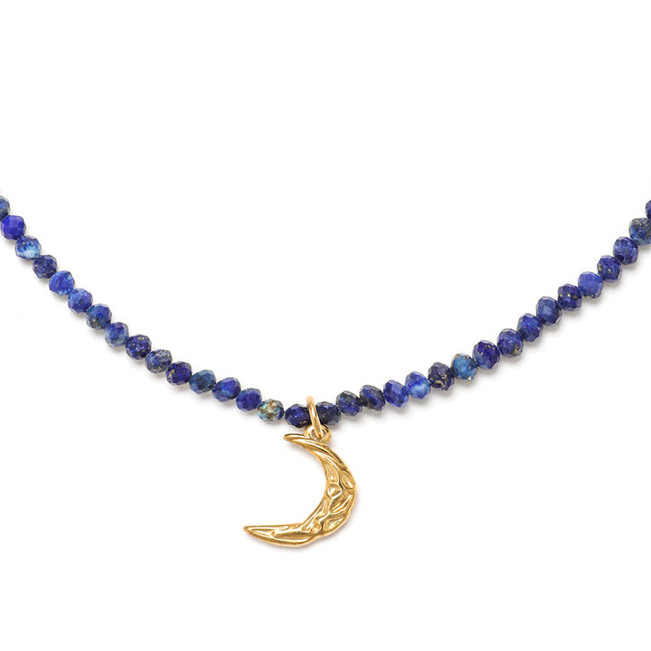 Collana di perline con pietre preziose Olivenorma Boho Sole Luna Stella