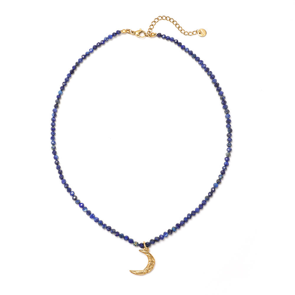 Collana di perline con pietre preziose Olivenorma Boho Sole Luna Stella