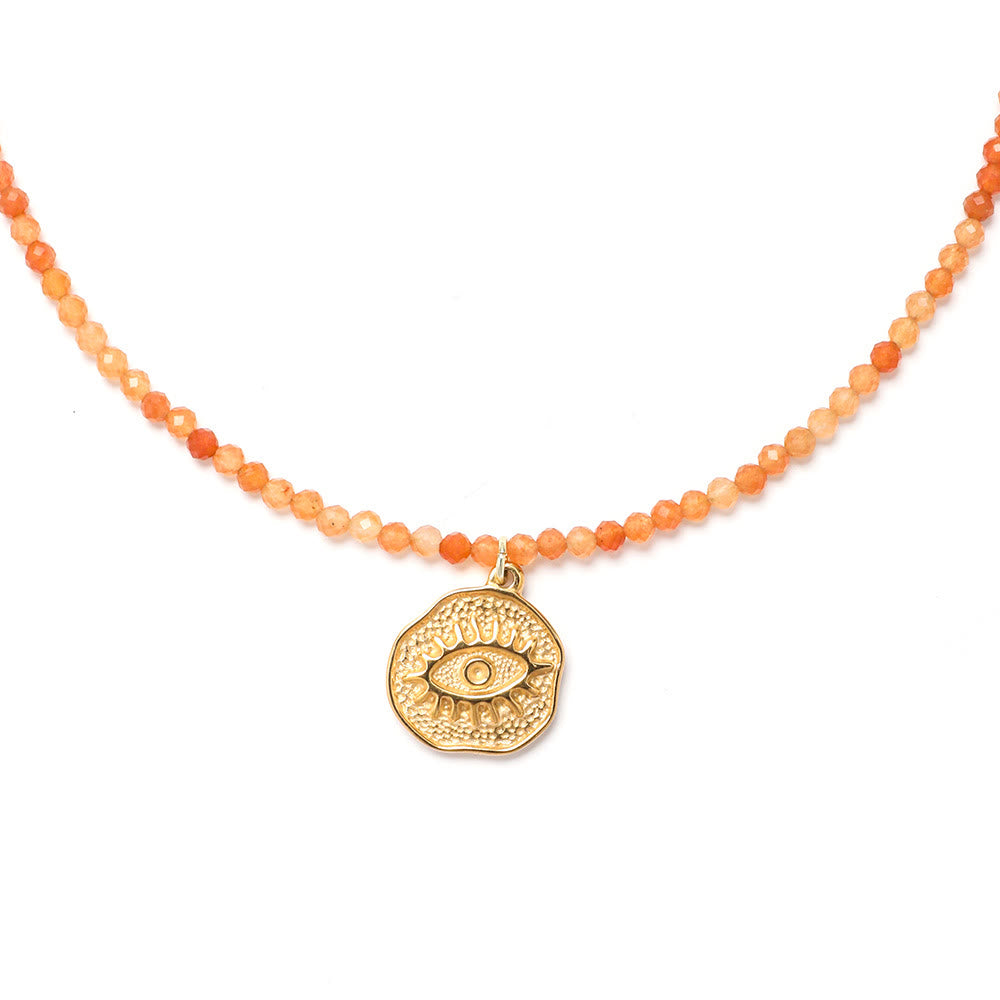 Collana di perline con pietre preziose Olivenorma Boho Sole Luna Stella