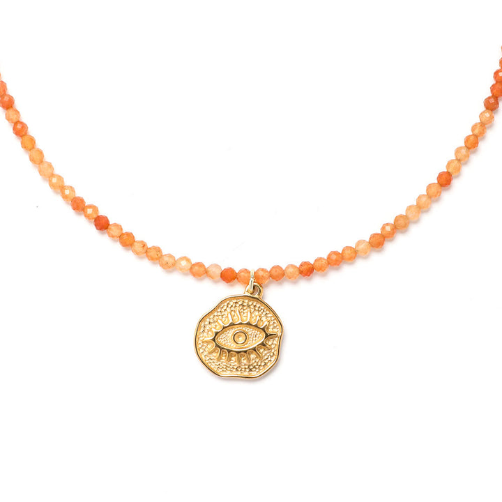 Collana di perline con pietre preziose Olivenorma Boho Sole Luna Stella