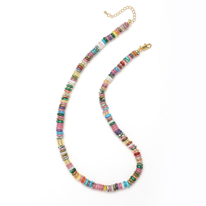 Collana di perline con pietre preziose Olivenorma Boho Sole Luna Stella