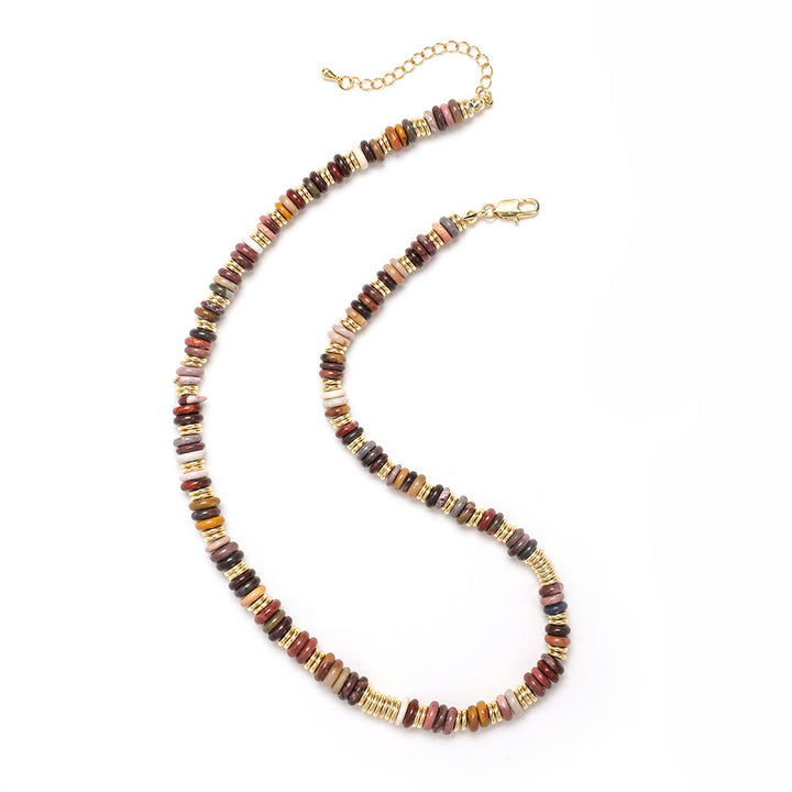 Collana di perline con pietre preziose Olivenorma Boho Sole Luna Stella