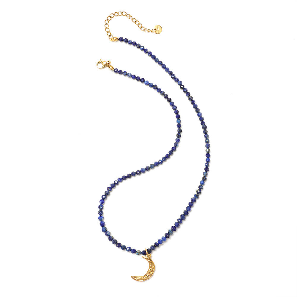 Collana di perline con pietre preziose Olivenorma Boho Sole Luna Stella