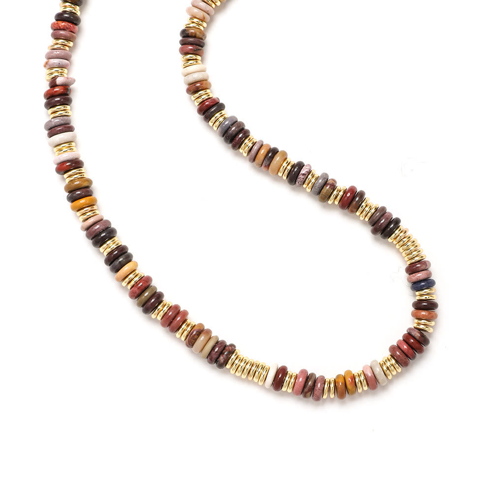Collana di perline con pietre preziose Olivenorma Boho Sole Luna Stella