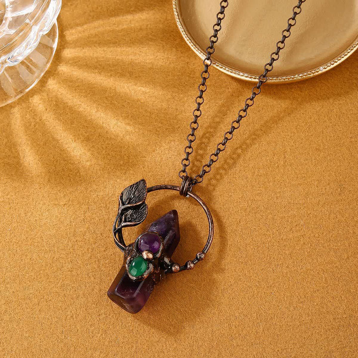 Collana con ciondolo a forma di competizione in pietra naturale Olivenorma