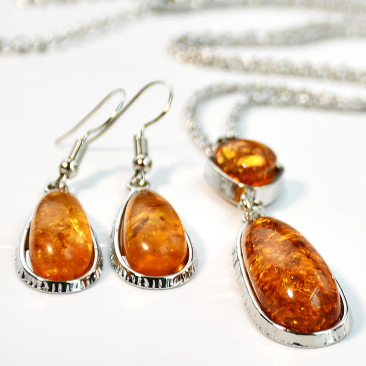 Olivenorma Ambra Collana Orecchini Gioielli Set