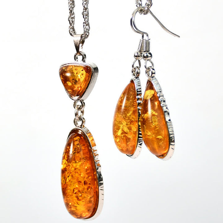 Olivenorma Ambra Collana Orecchini Gioielli Set