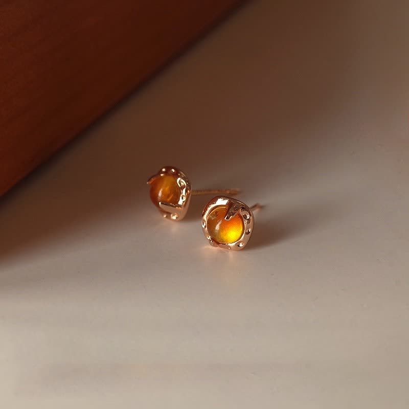 Olivenorma Squisito Semplice Ambra Orecchini Collana Gioielli Set