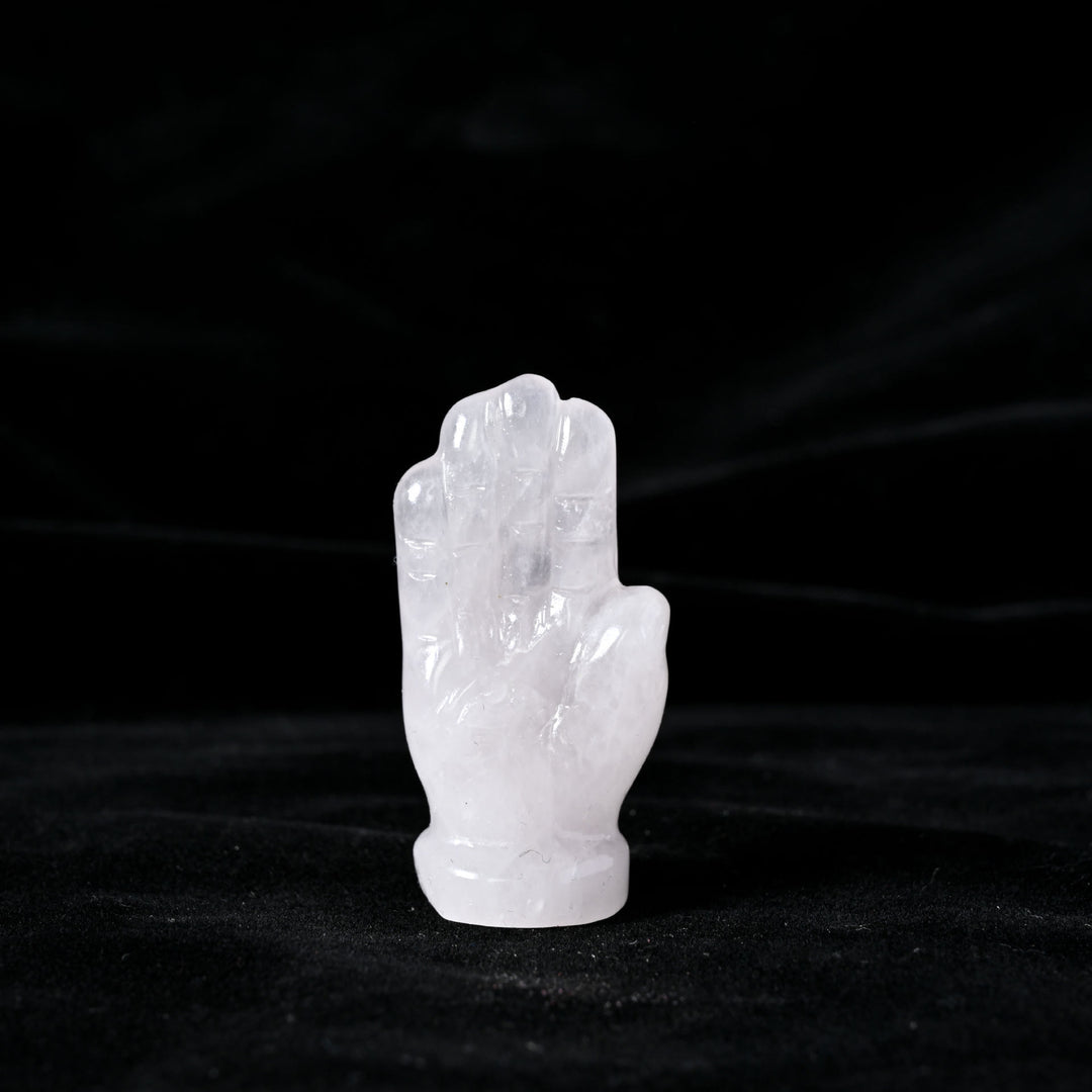 Decorazione in pietra preziosa naturale con mano di Buddha Olivenorma
