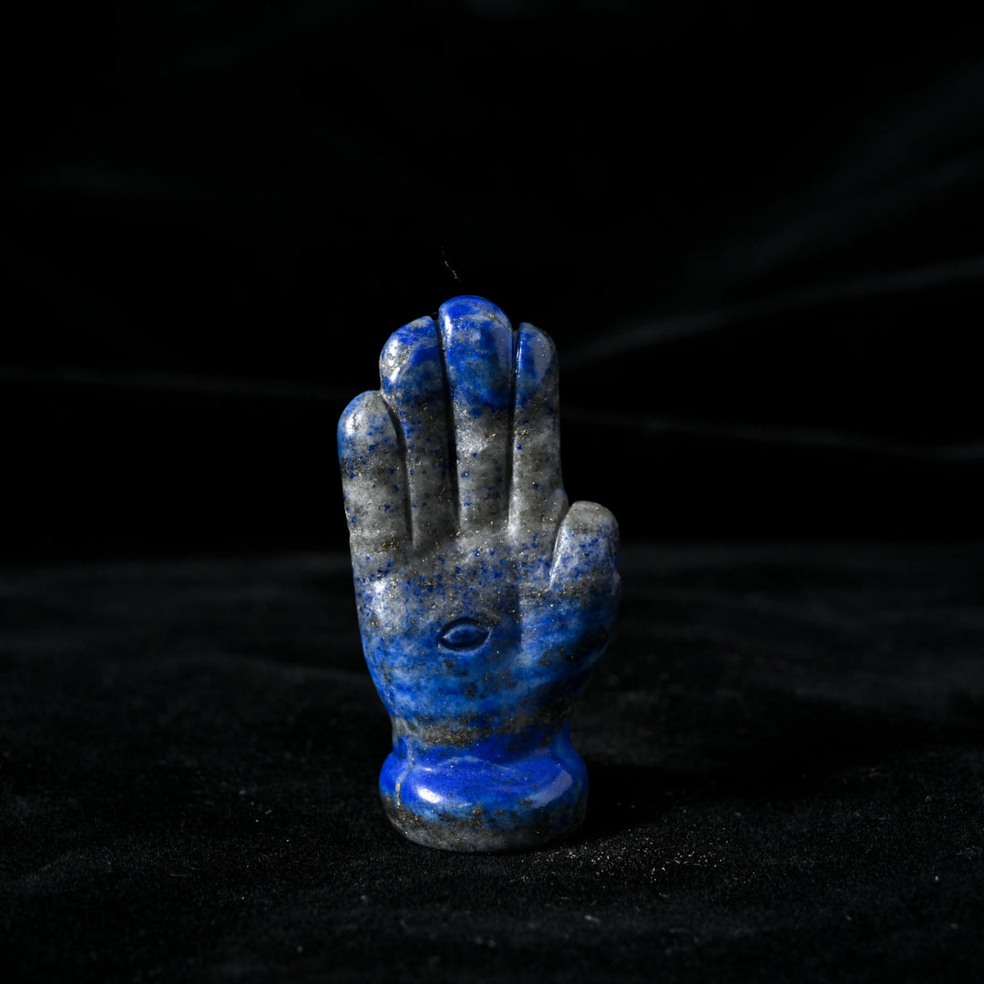 Decorazione in pietra preziosa naturale con mano di Buddha Olivenorma