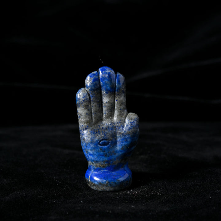 Decorazione in pietra preziosa naturale con mano di Buddha Olivenorma