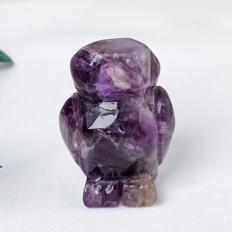 Olivenorma Decorazione ornamentale in pietra grezza incisa a forma di pinguino