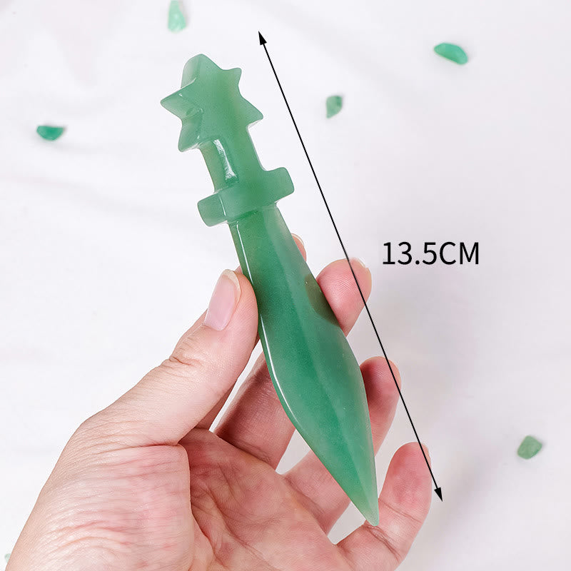 Decorazione con pietre preziose naturali con pugnale inciso Olivenorma