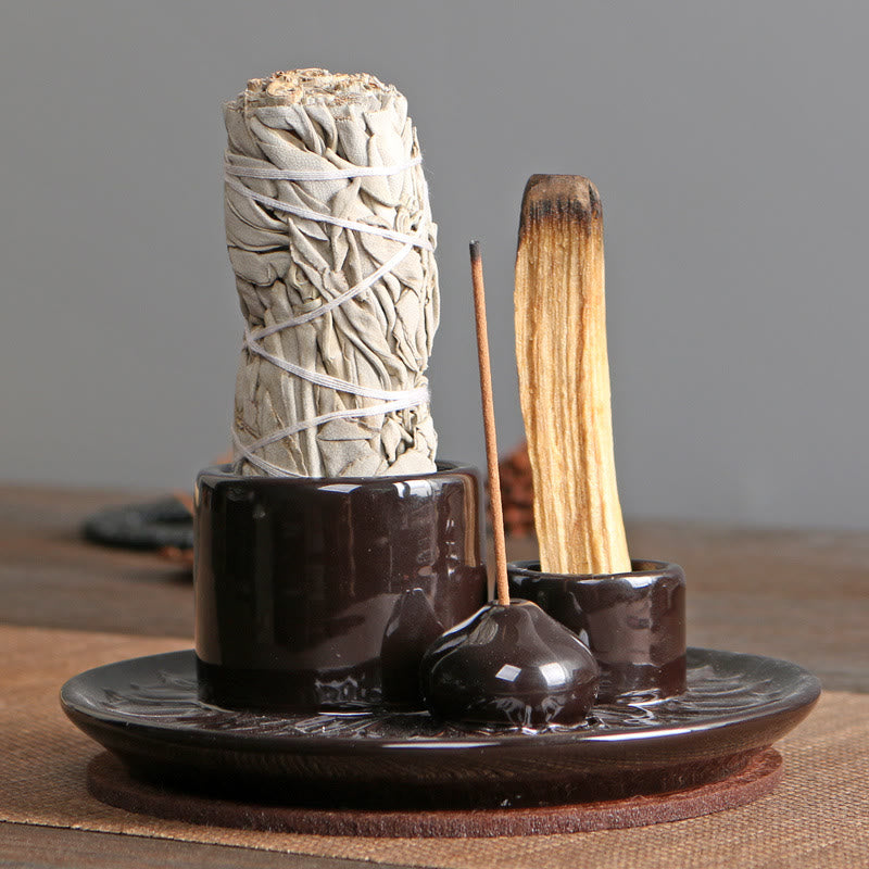 Porta incenso vassoio porta adesivo Olivenorma Palo Santo