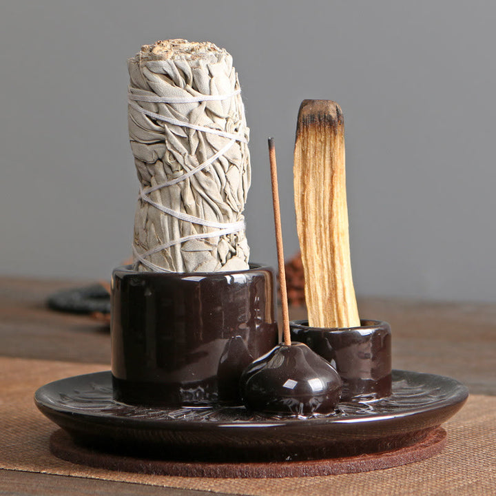 Porta incenso vassoio porta adesivo Olivenorma Palo Santo