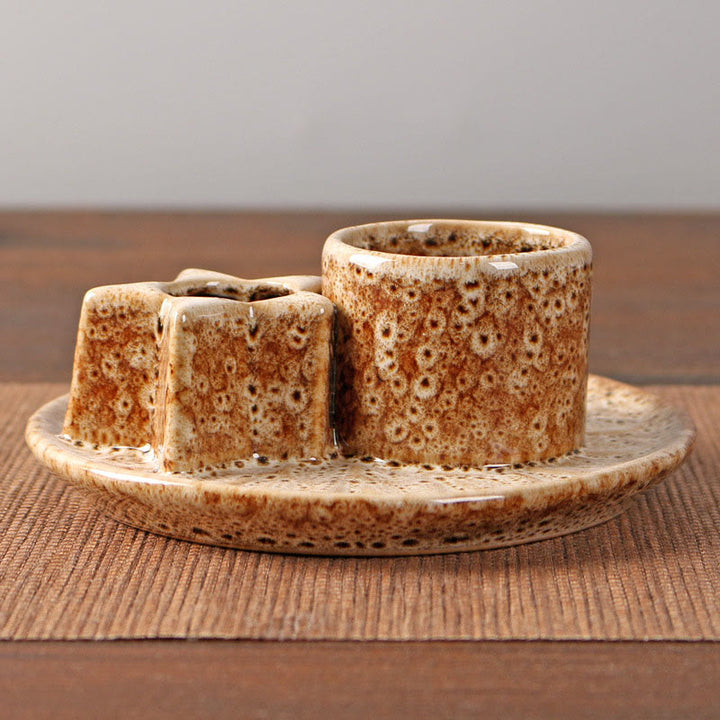 Olivenorma 3-IN-1 Porta incenso in ceramica a forma di stella in stile salvia