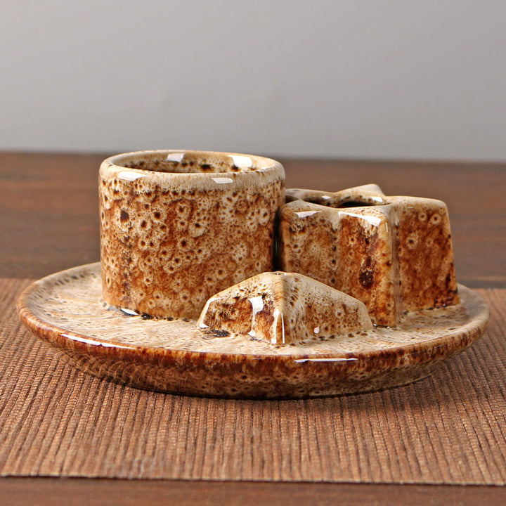 Olivenorma 3-IN-1 Porta incenso in ceramica a forma di stella in stile salvia