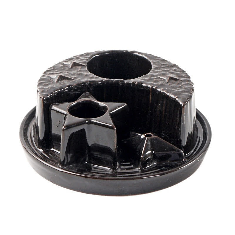 Olivenorma Porta incenso in ceramica 3 in 1 Luna e Stella Salvia