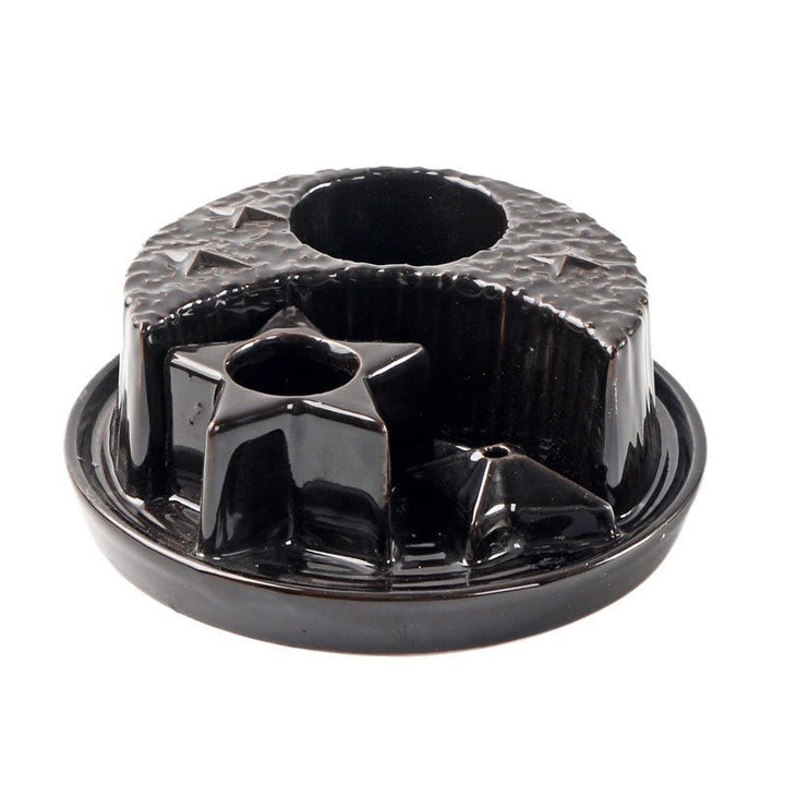 Olivenorma Porta incenso in ceramica 3 in 1 Luna e Stella Salvia