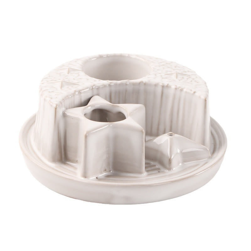 Olivenorma Porta incenso in ceramica 3 in 1 Luna e Stella Salvia