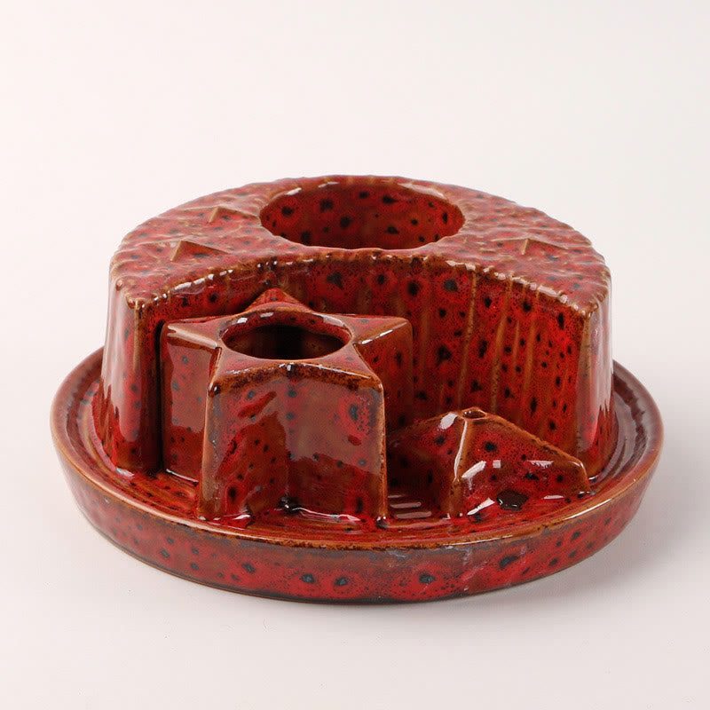 Olivenorma Porta incenso in ceramica 3 in 1 Luna e Stella Salvia