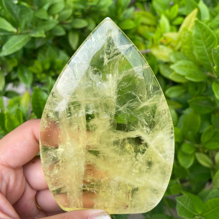 Olivenorma Lucidatura Citrino Goccia D'acqua Ornamento Decorazione Pietra Preziosa