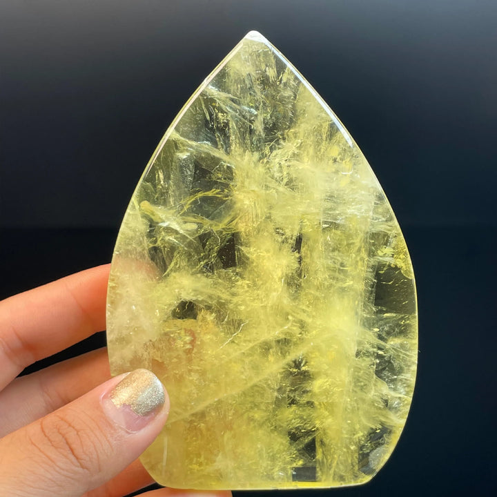 Olivenorma Lucidatura Citrino Goccia D'acqua Ornamento Decorazione Pietra Preziosa