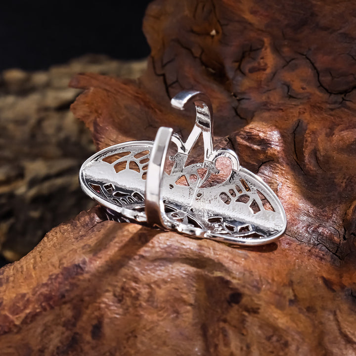 Olivenorma 7 Chakra Crystal Hollow Anello Regolabile